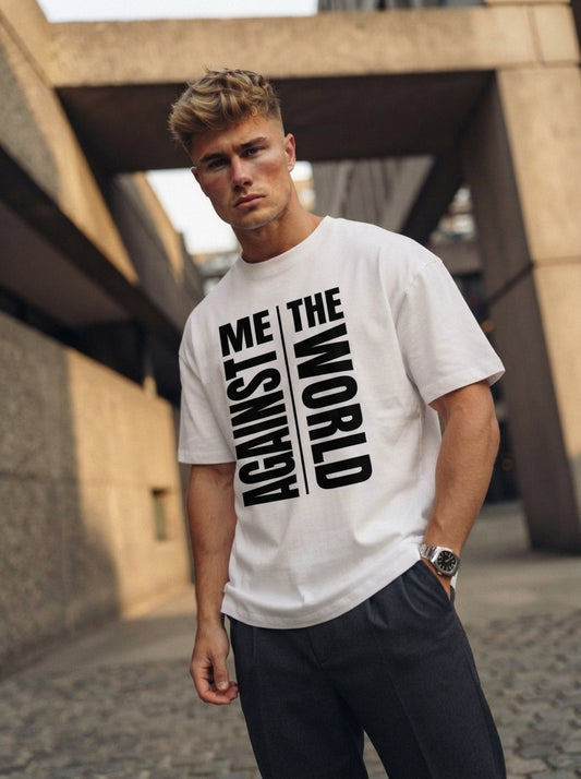 Me Against The World Oversized Graphic T-Shirt "Homme"