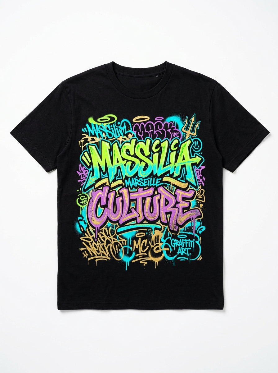 T-Shirt Graphic Premium "Massilia Culture" – Coton Lourd