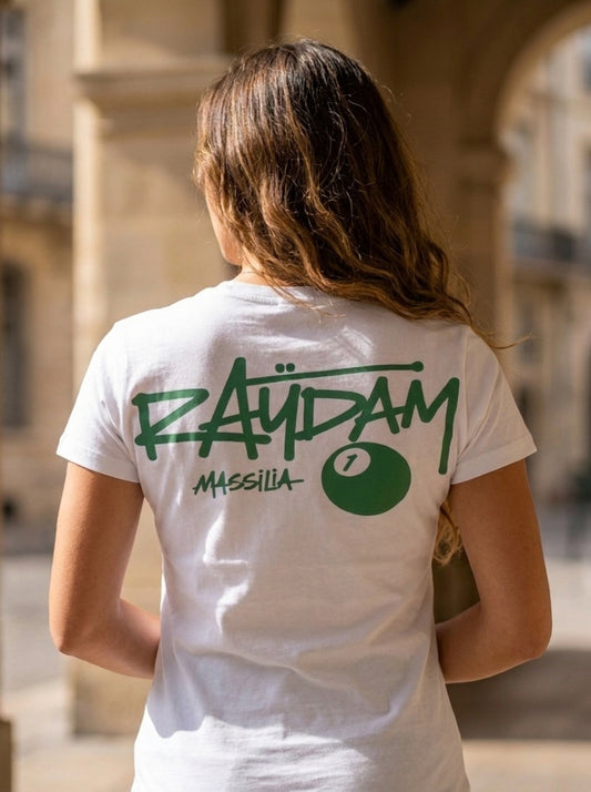 T-shirt Femme RAYDAM MASSILIA – Logo Poitrine & Grand Imprimé Dos