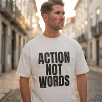 Action Not Words Oversized Graphic T-Shirt "Homme"