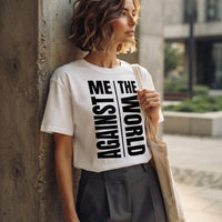 Me Against The World Oversized Graphic T-Shirt "Femme"