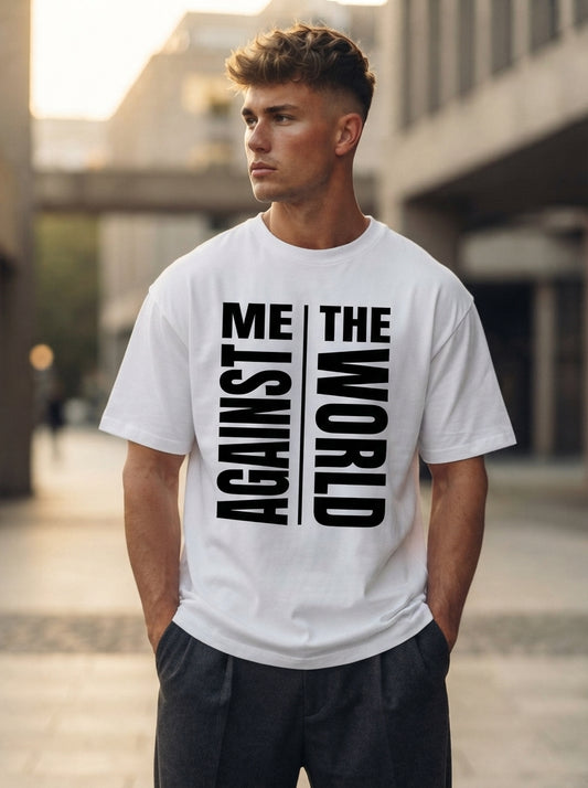 Me Against The World Oversized Graphic T-Shirt "Homme"