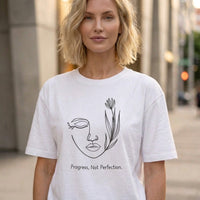Progress, Not Perfection Line Art Graphic T-Shirt
