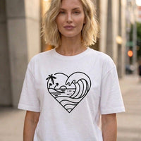 Ocean Heart Graphic T-Shirt