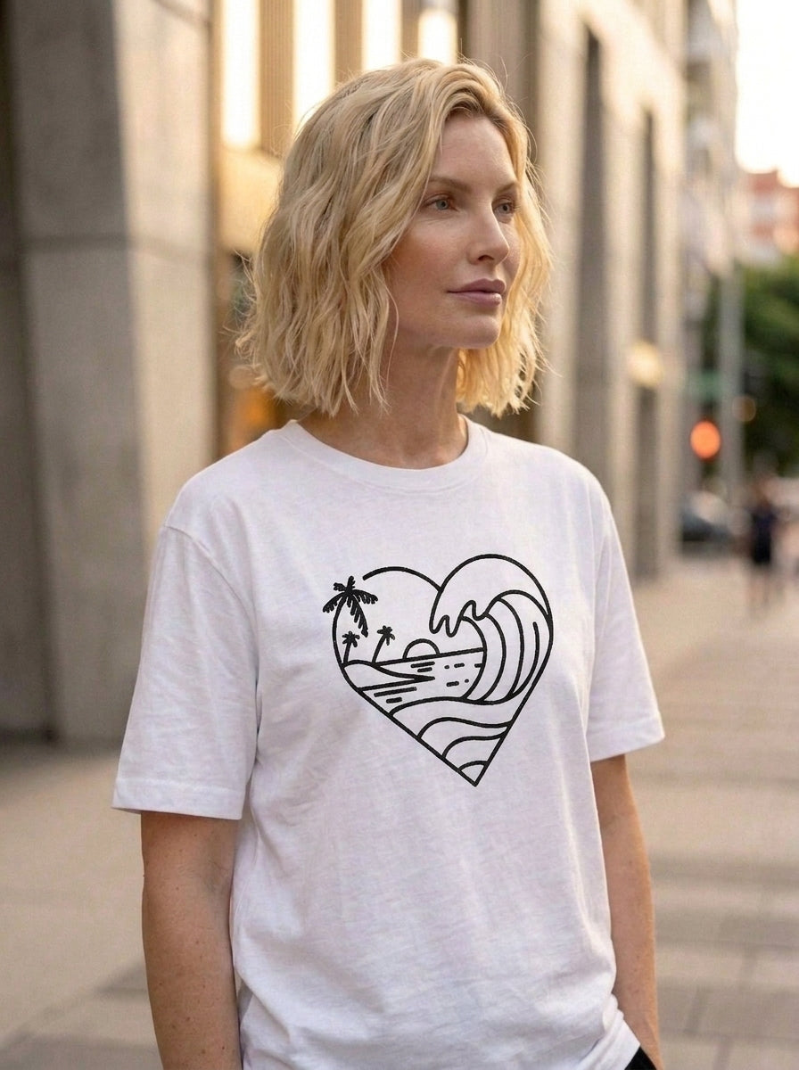 Ocean Heart Graphic T-Shirt