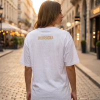 T-shirt Femme Oversize Noir – Raydam Massilia | Logo Poitrine & Grand Imprimé Dos