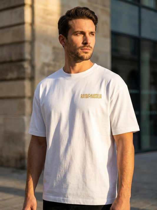 T-shirt Homme Oversize Noir – Raydam Massilia | Logo Poitrine & Grand Imprimé Dos