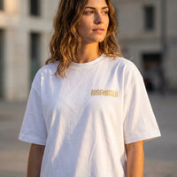 T-shirt Femme Oversize Noir – Raydam Massilia | Logo Poitrine & Grand Imprimé Dos