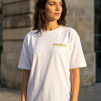 T-shirt Femme Oversize Noir – Raydam Massilia | Logo Poitrine & Grand Imprimé Dos