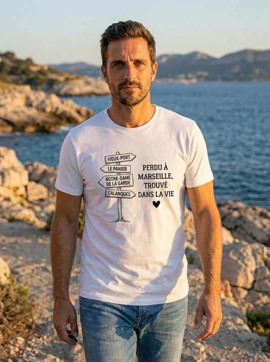T-Shirt Premium Homme "L'Esprit de Massilia" – Coton Lourd & Line-Art
